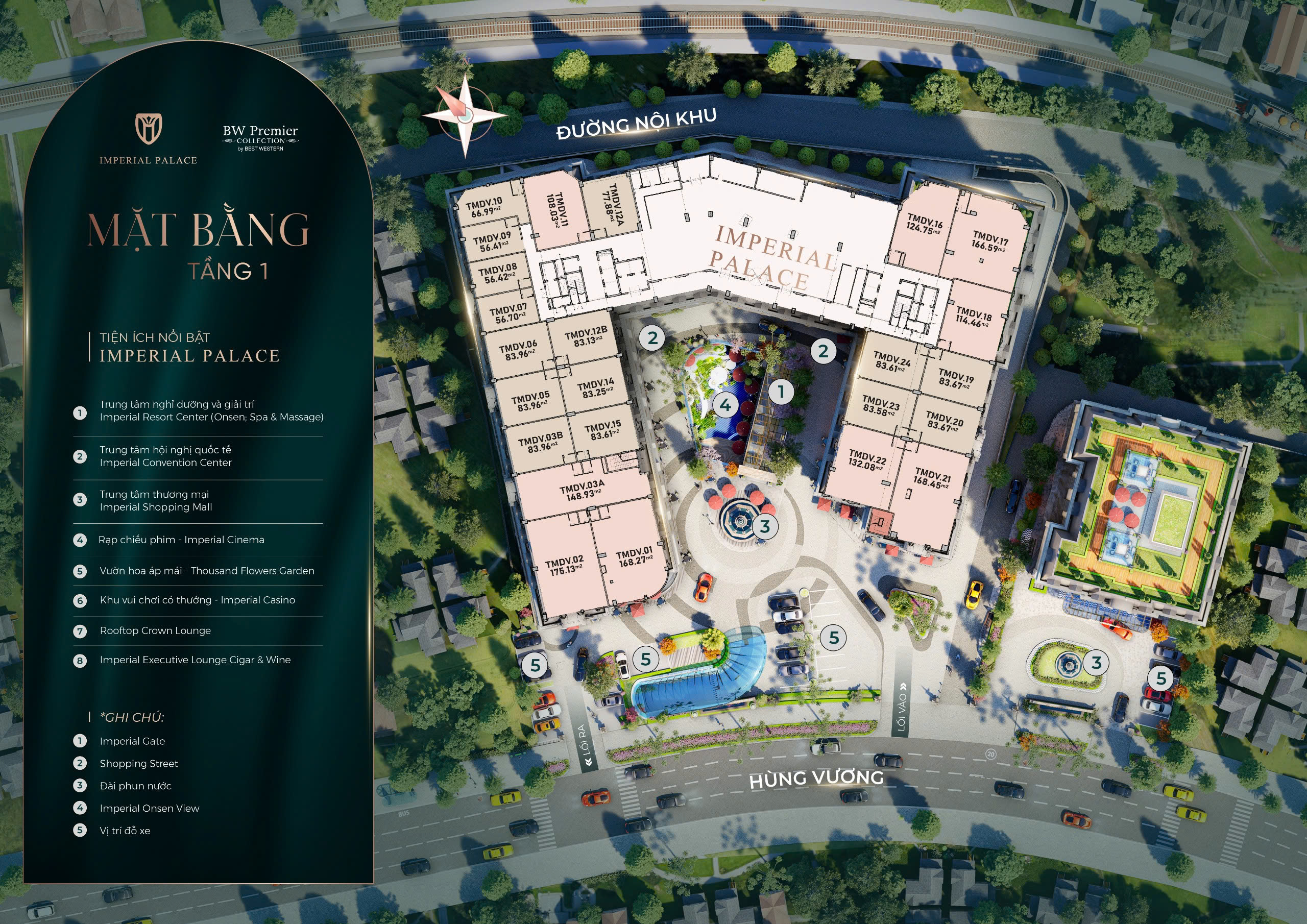 Mặt bằng Imperial Palace Đà Lạt