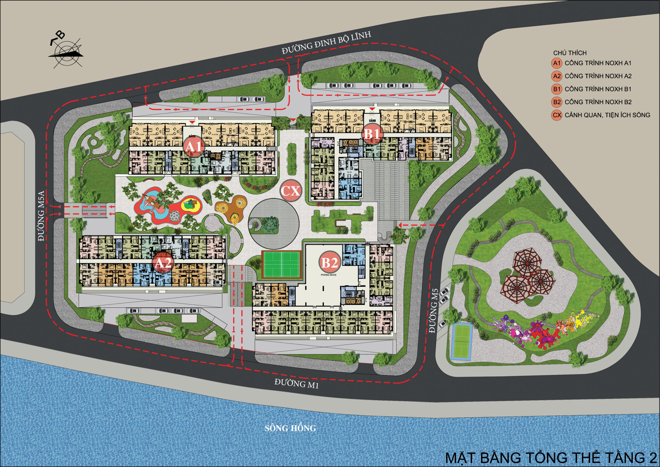 mặt bằng hacom riverside